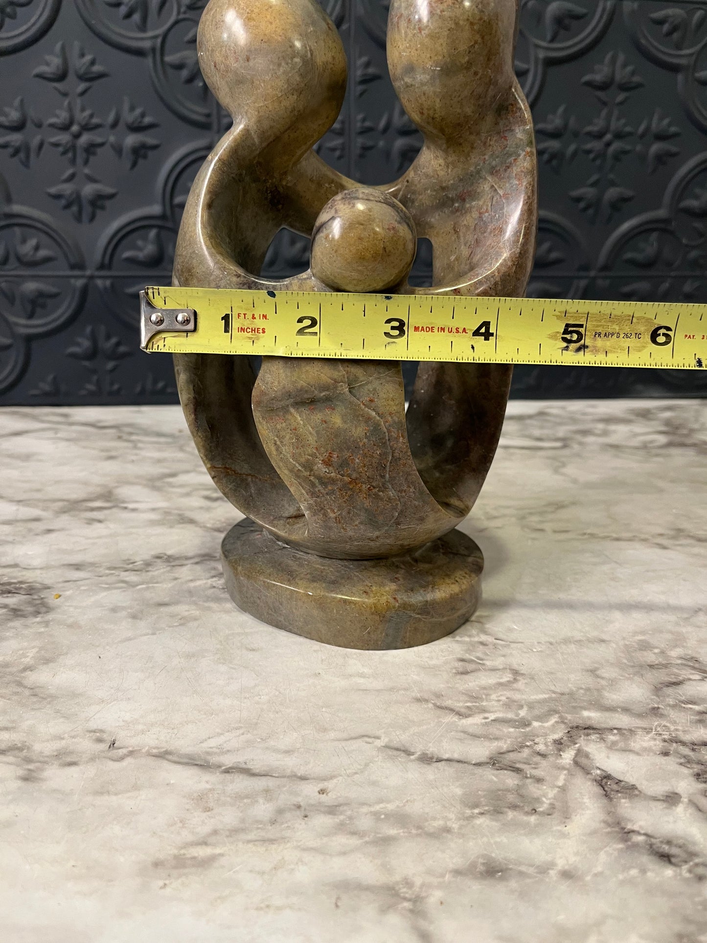 Soapstone Family circle statue