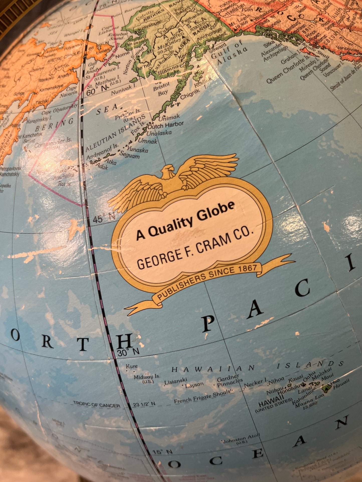 George Cram 12" Globe with Metal Base