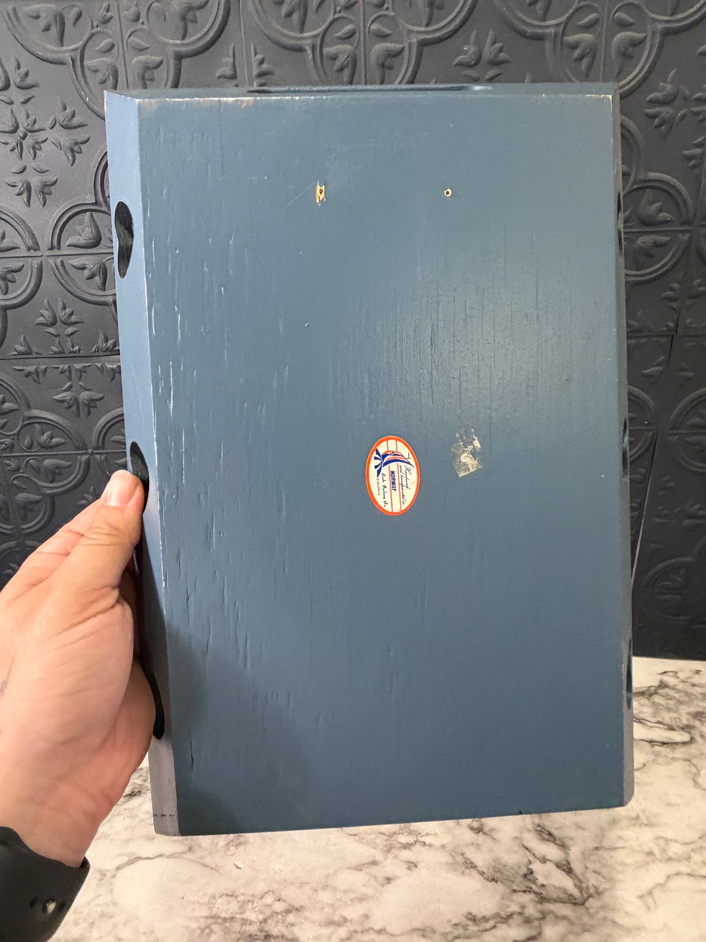 Norwegian Handpainted blue Tray