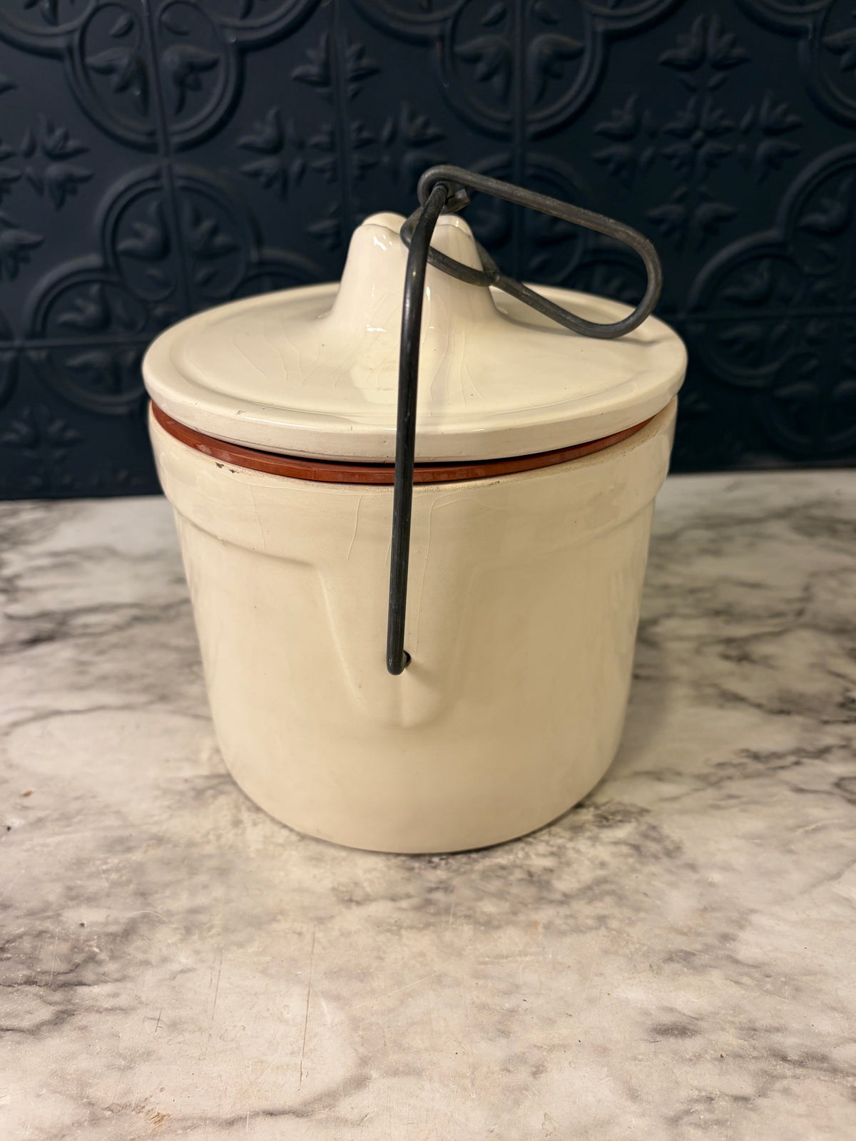 Vintage Cream Dairy Crock