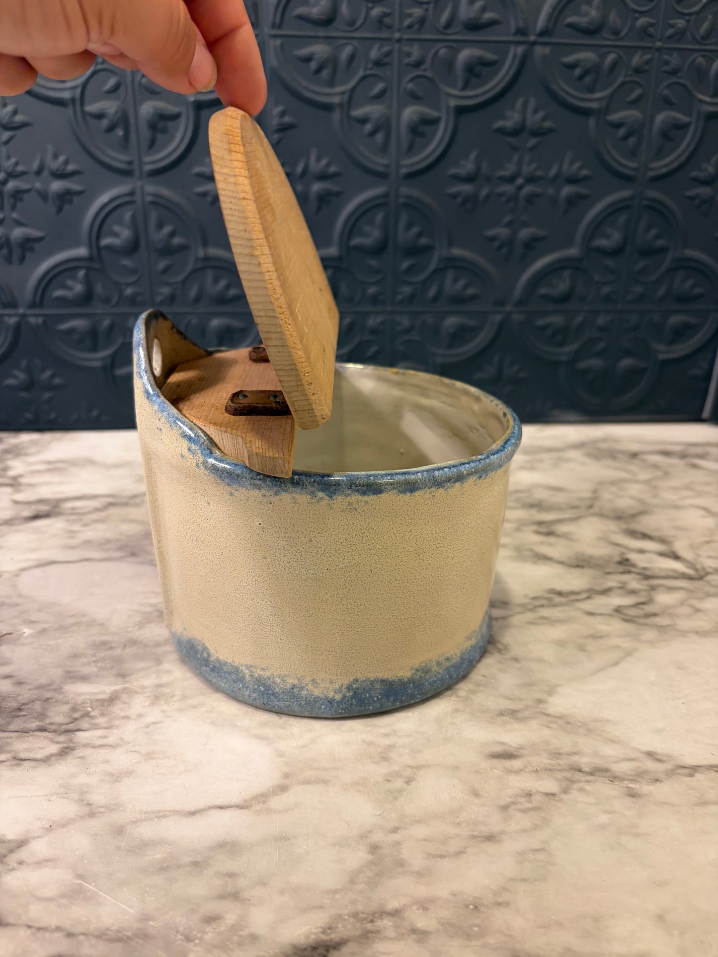 Pottery Salt Cellar with Heart