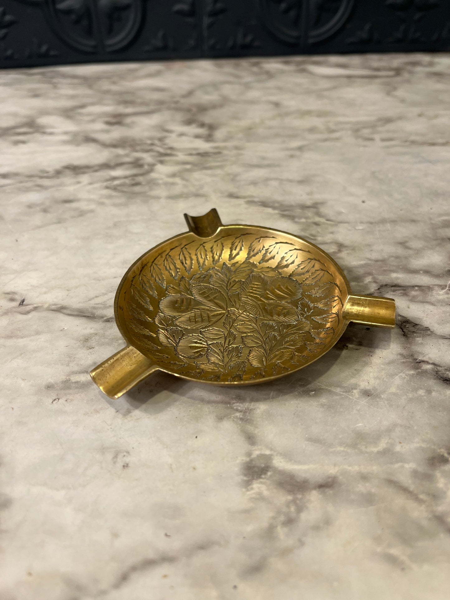 Mini Etched Brass Ashtray