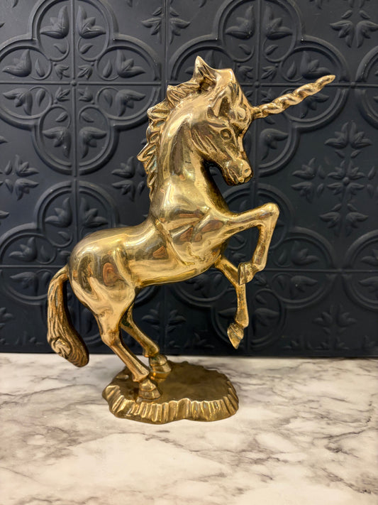 9" Solid Brass Unicorn