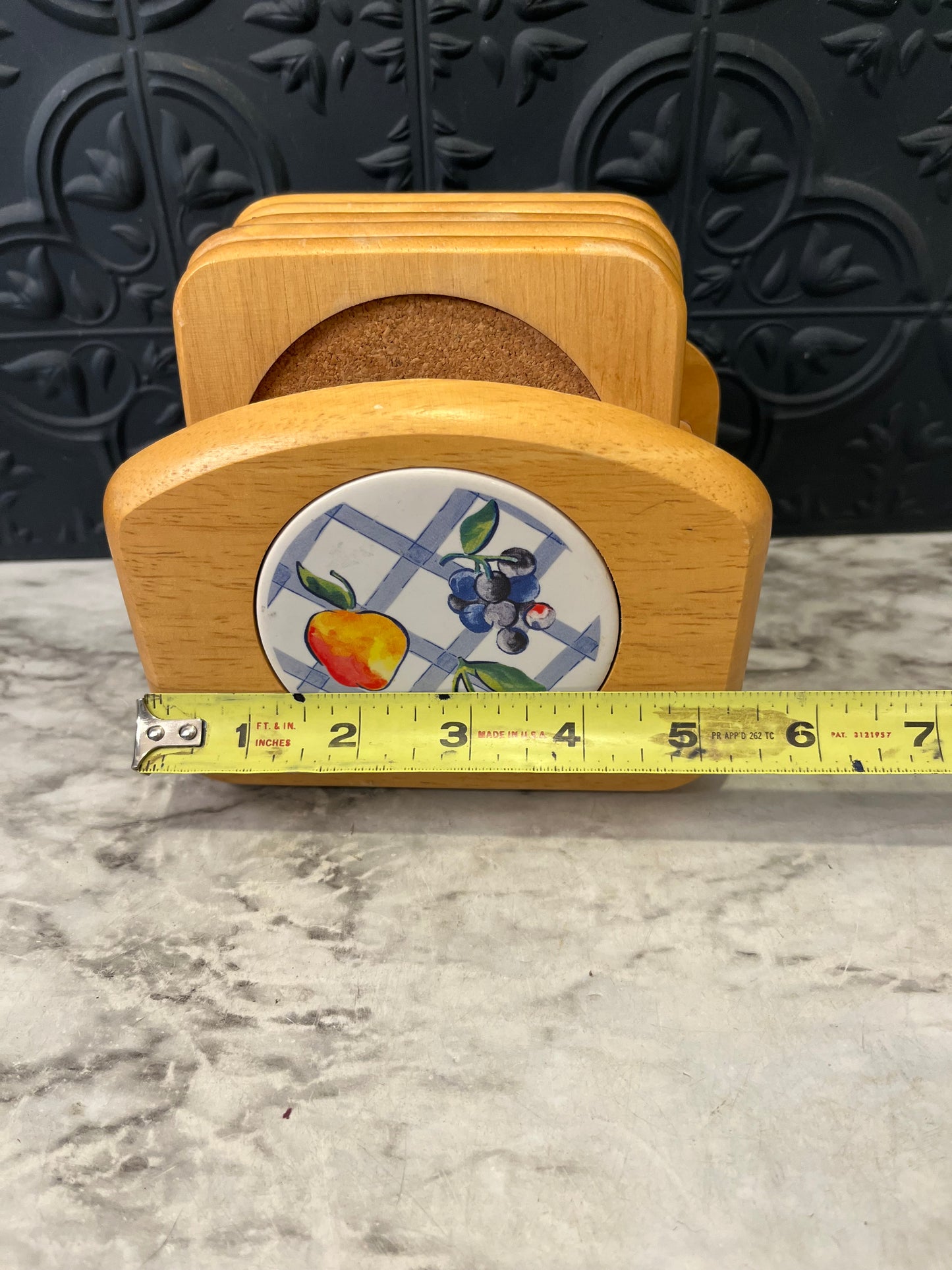 Cork and Wood Coaster Set