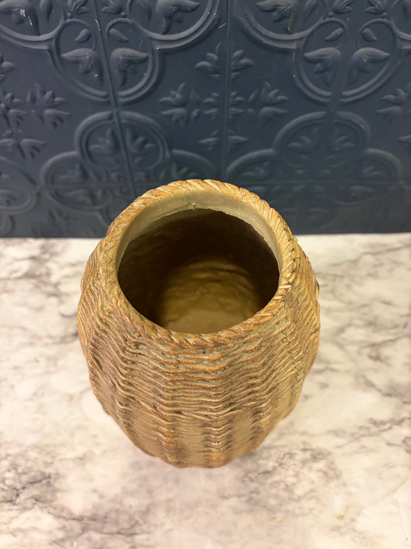 Wicker Looking Vase
