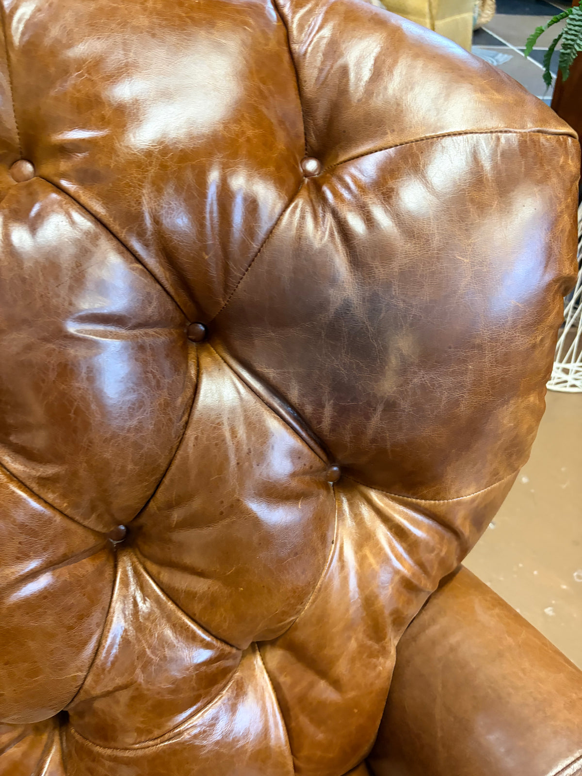 Chesterfield Style Leather Recliner