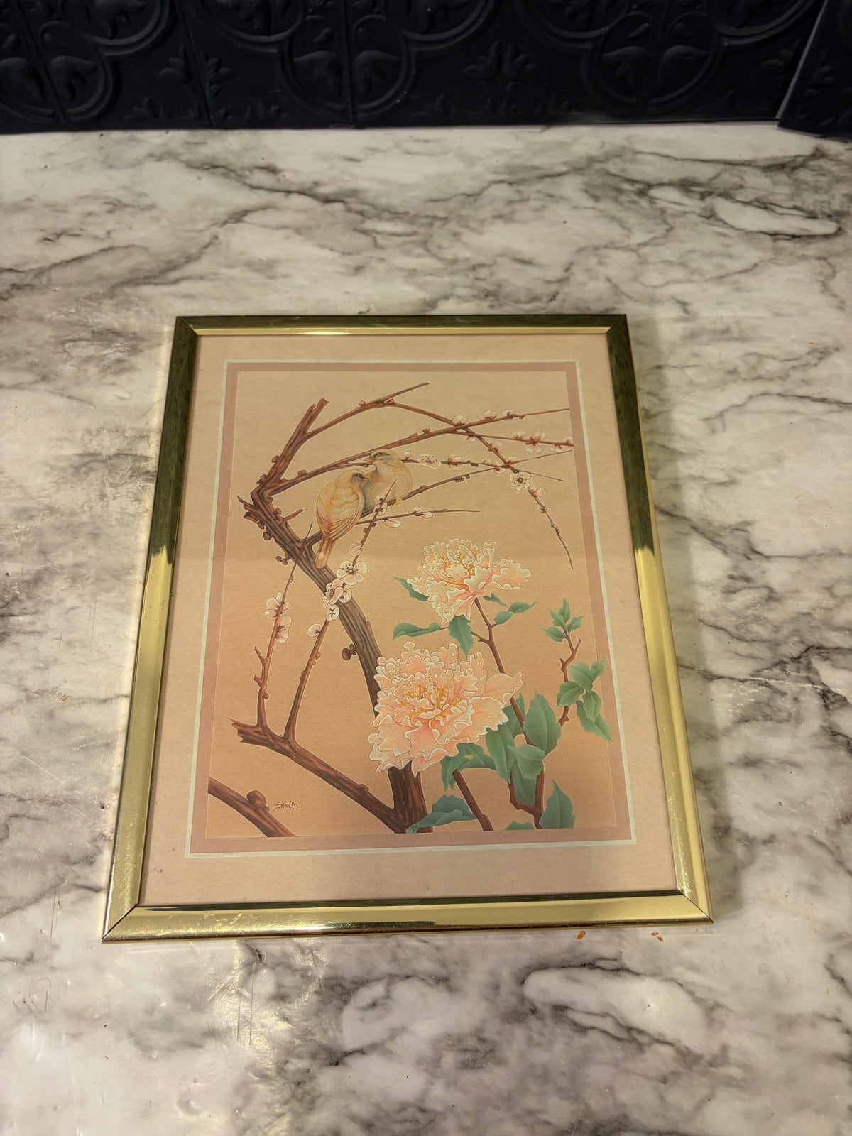 Small Print of Birds and Peonies