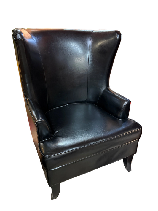 High Back Faux Leather Arm Chair