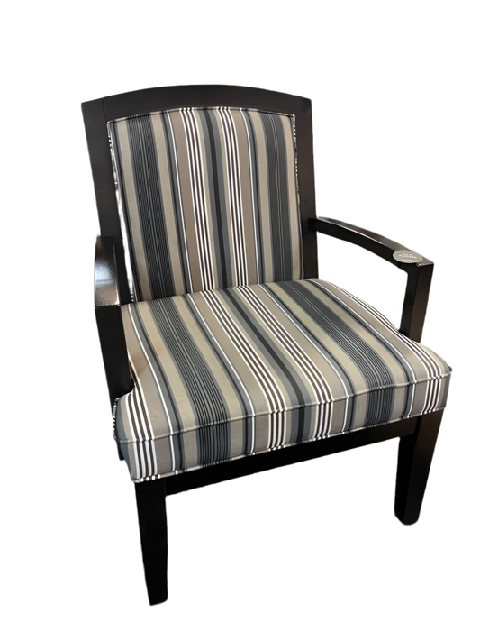 Blue and Tan Striped Chair