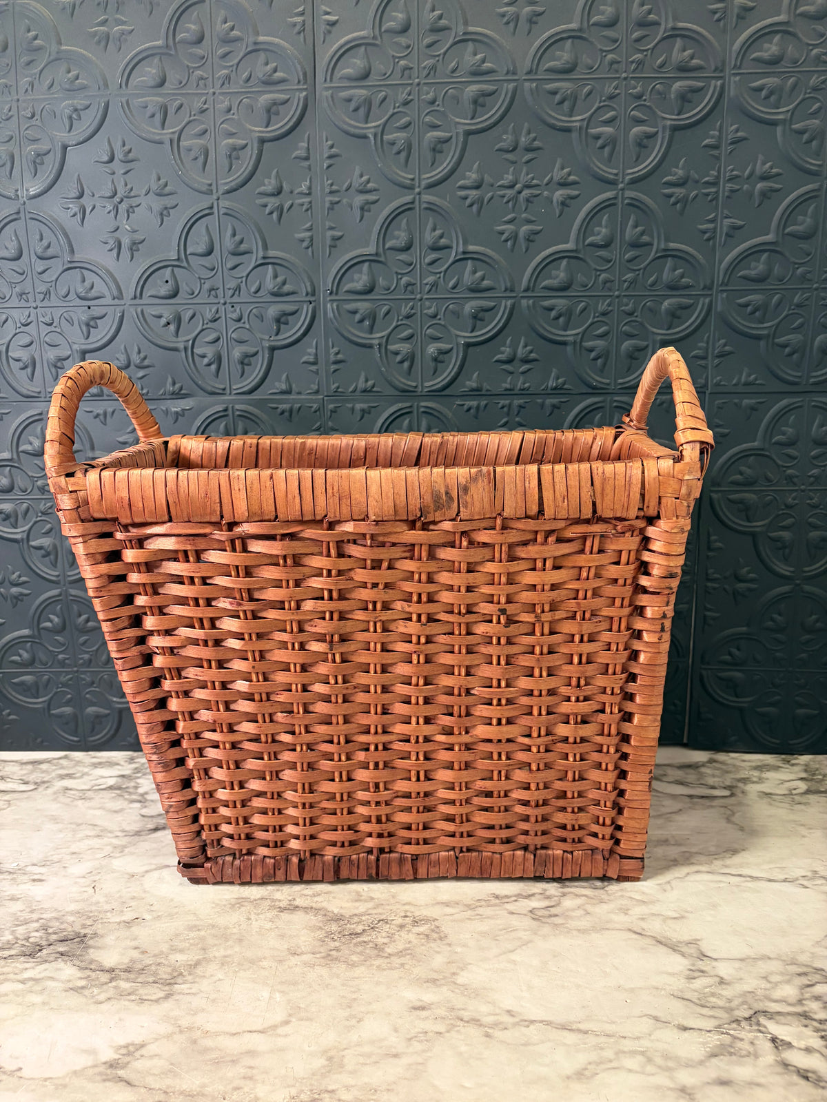 Narrow Wicker Magazine or Book Holder