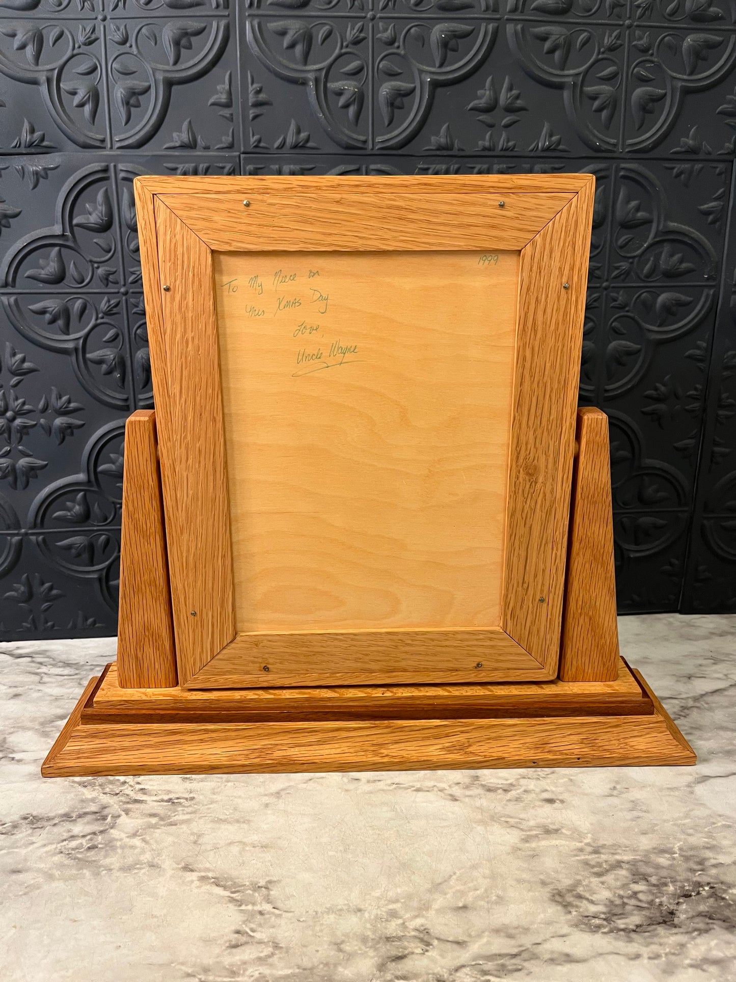 Handmade Tabletop Oak Mirror
