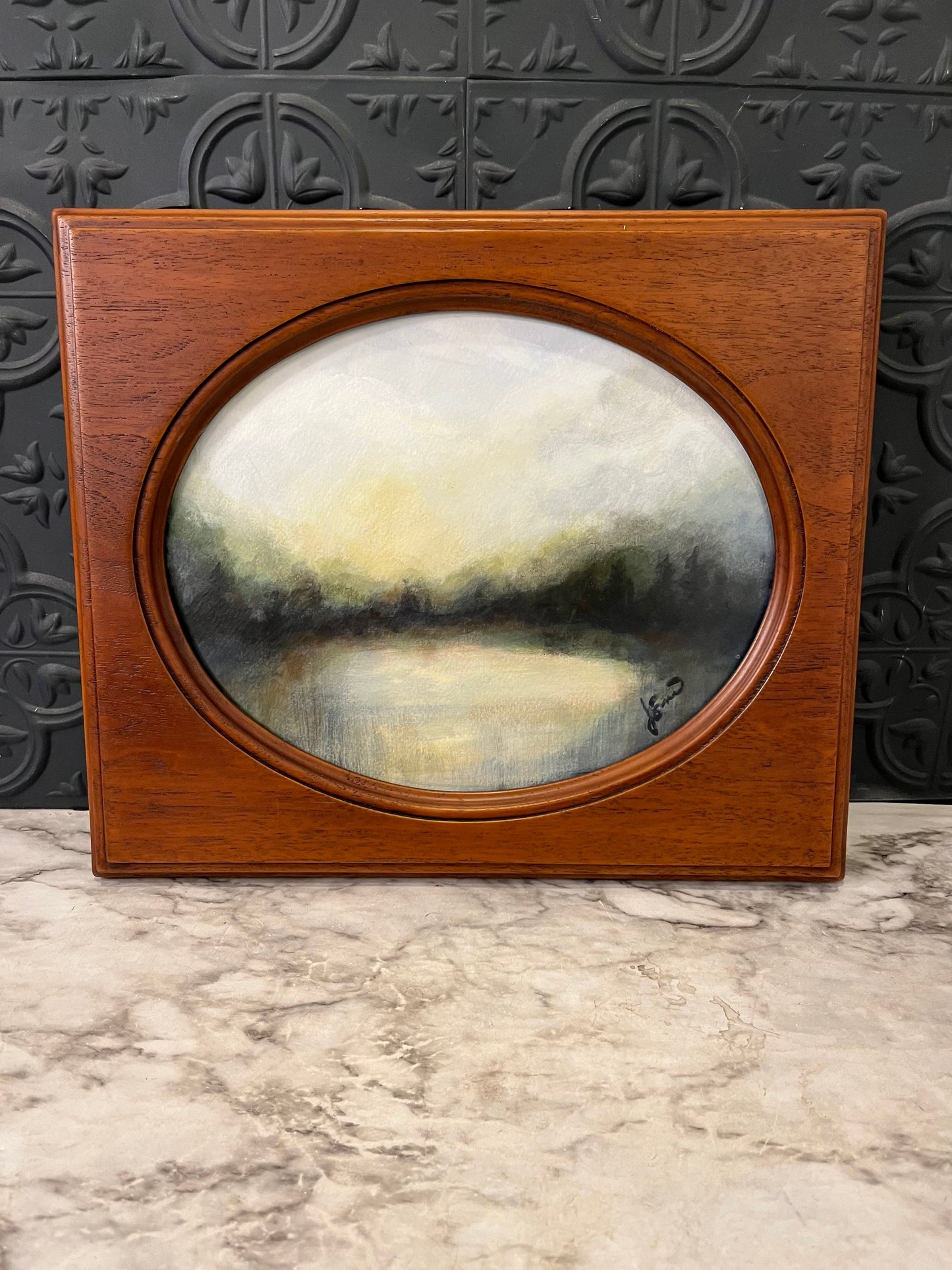 Moody Tree Line Painting by Jessie