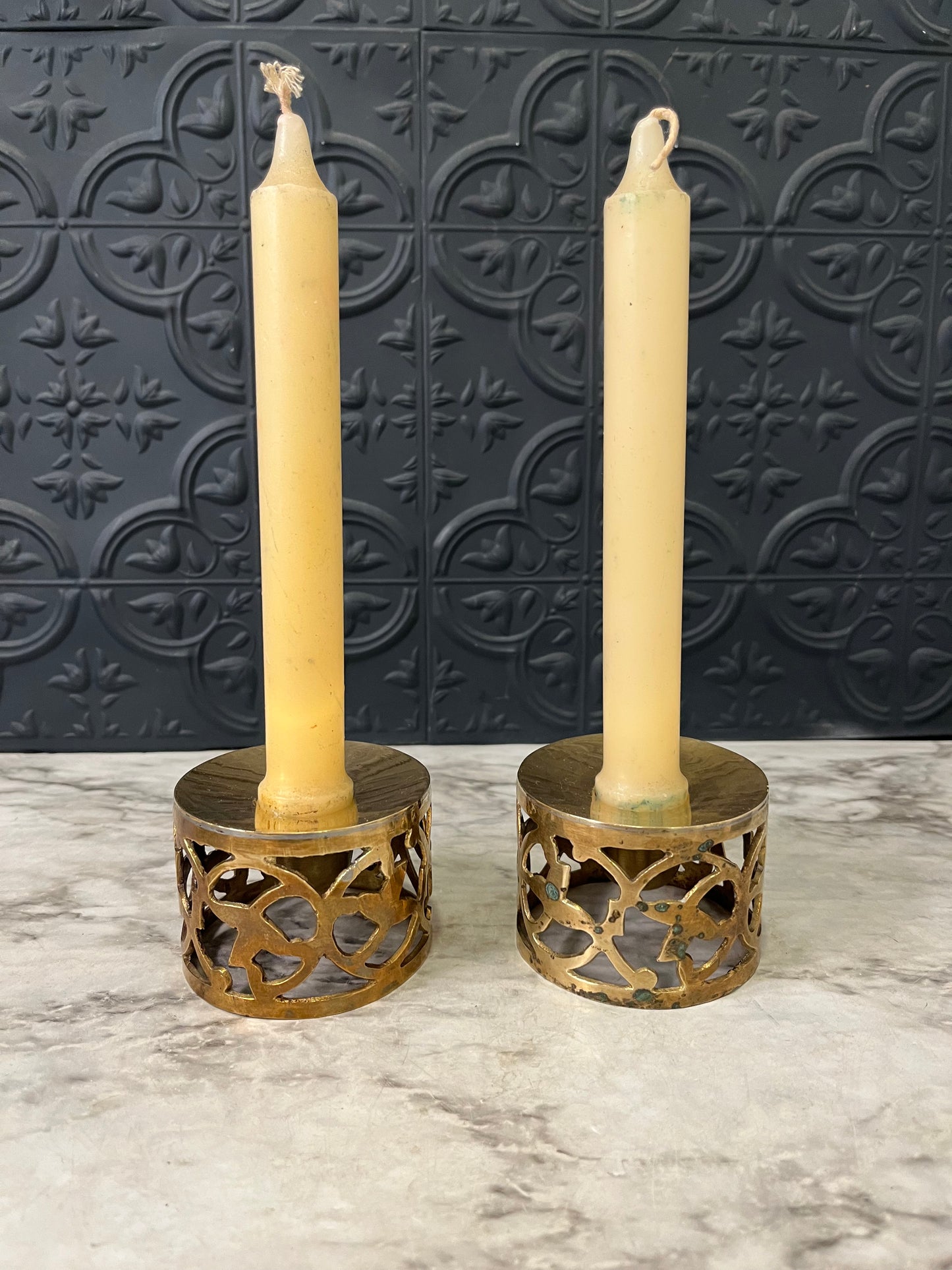 Round Cutout Candle holder set of2