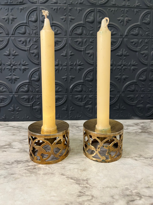 Round Cutout Candle holder set of2