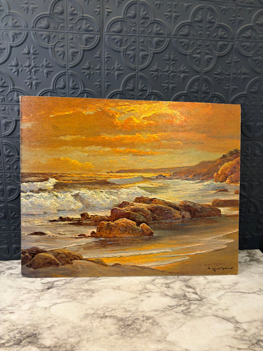 Sunset Shore Print on Board 16 x 20