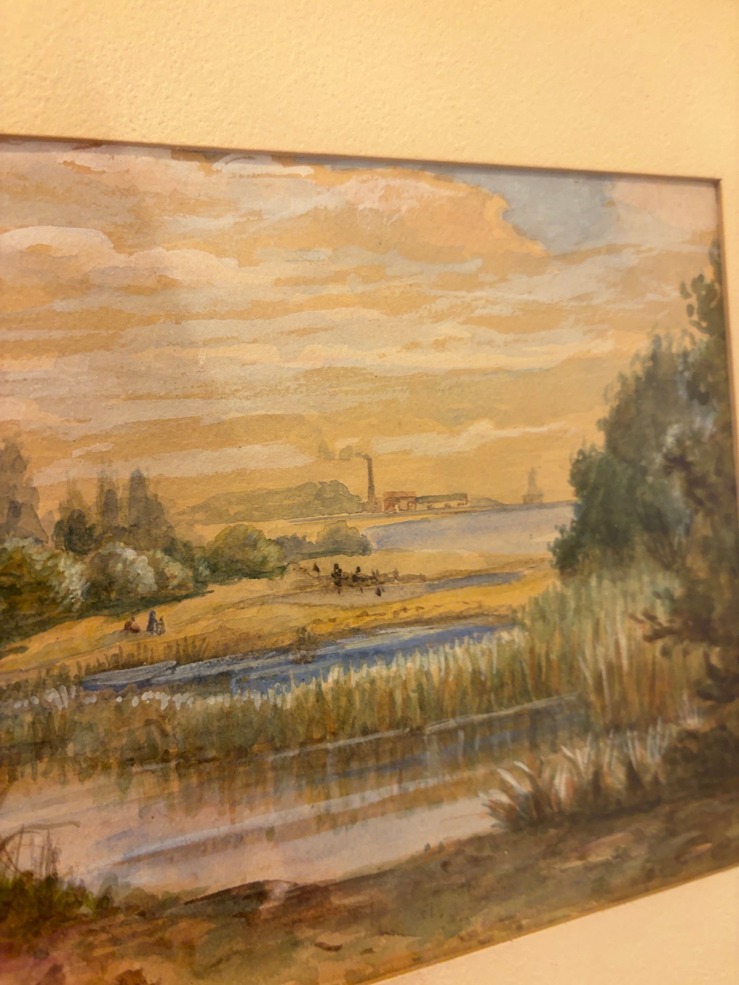 Watercolor Landscape Signed A. Power