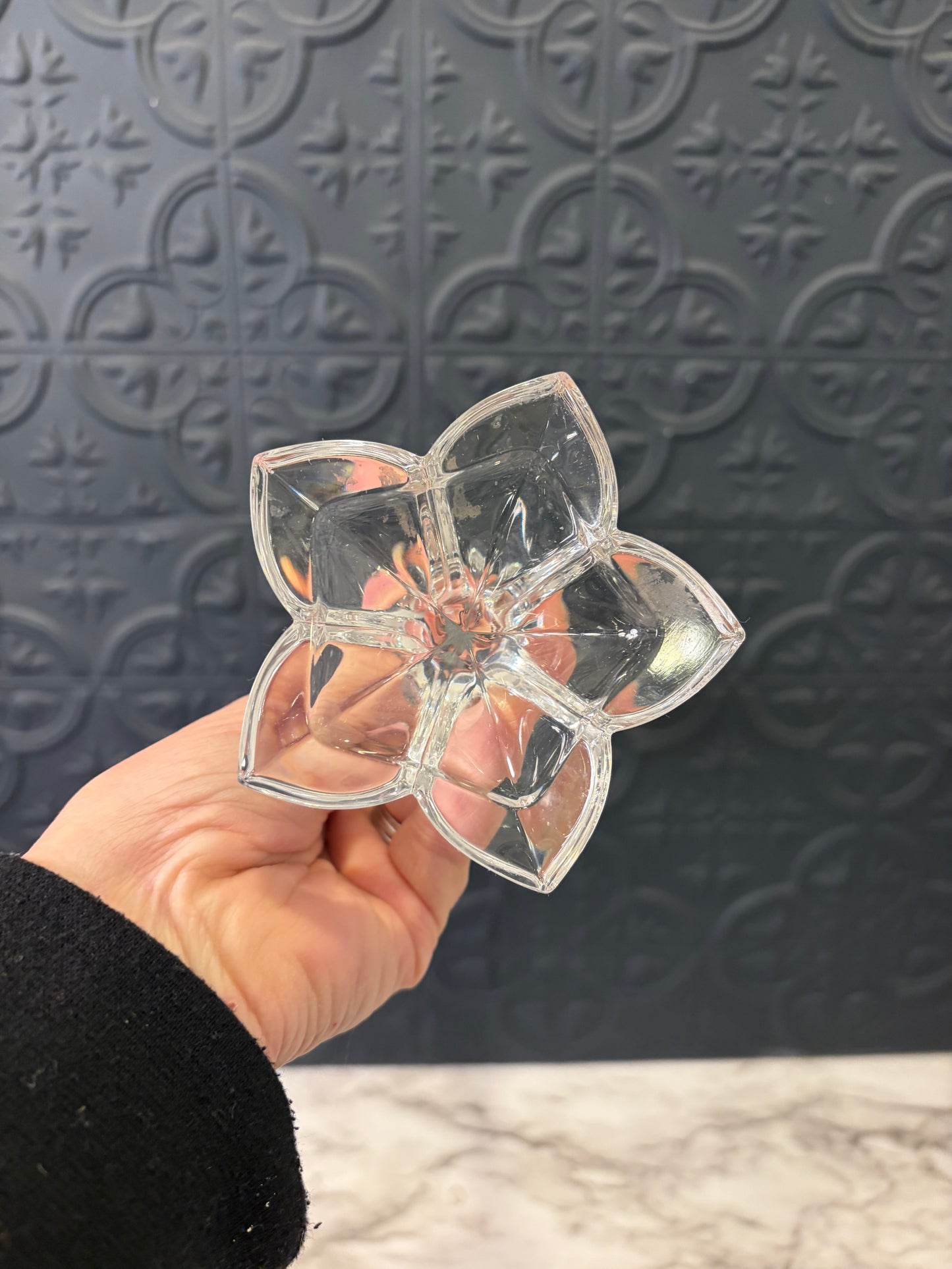 Mikasa Petals Glass Candle Holder