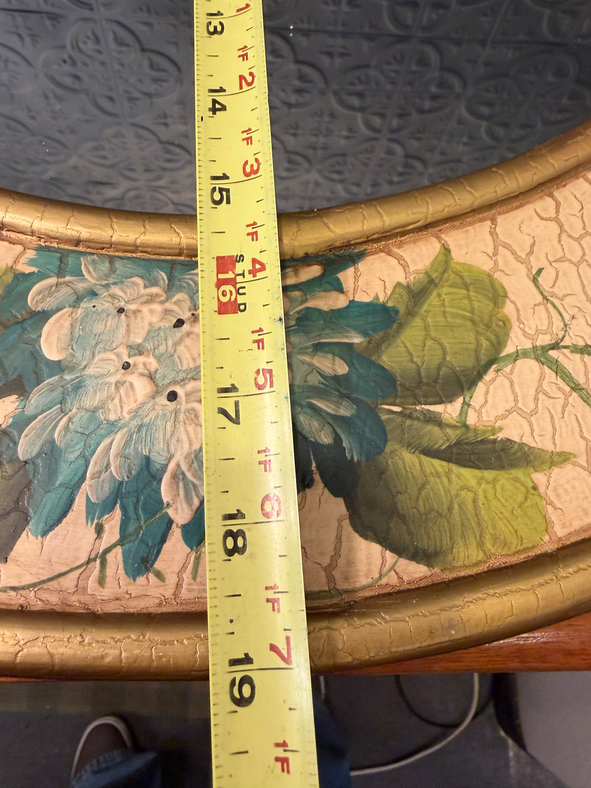 Oval Floral French Country Mirror