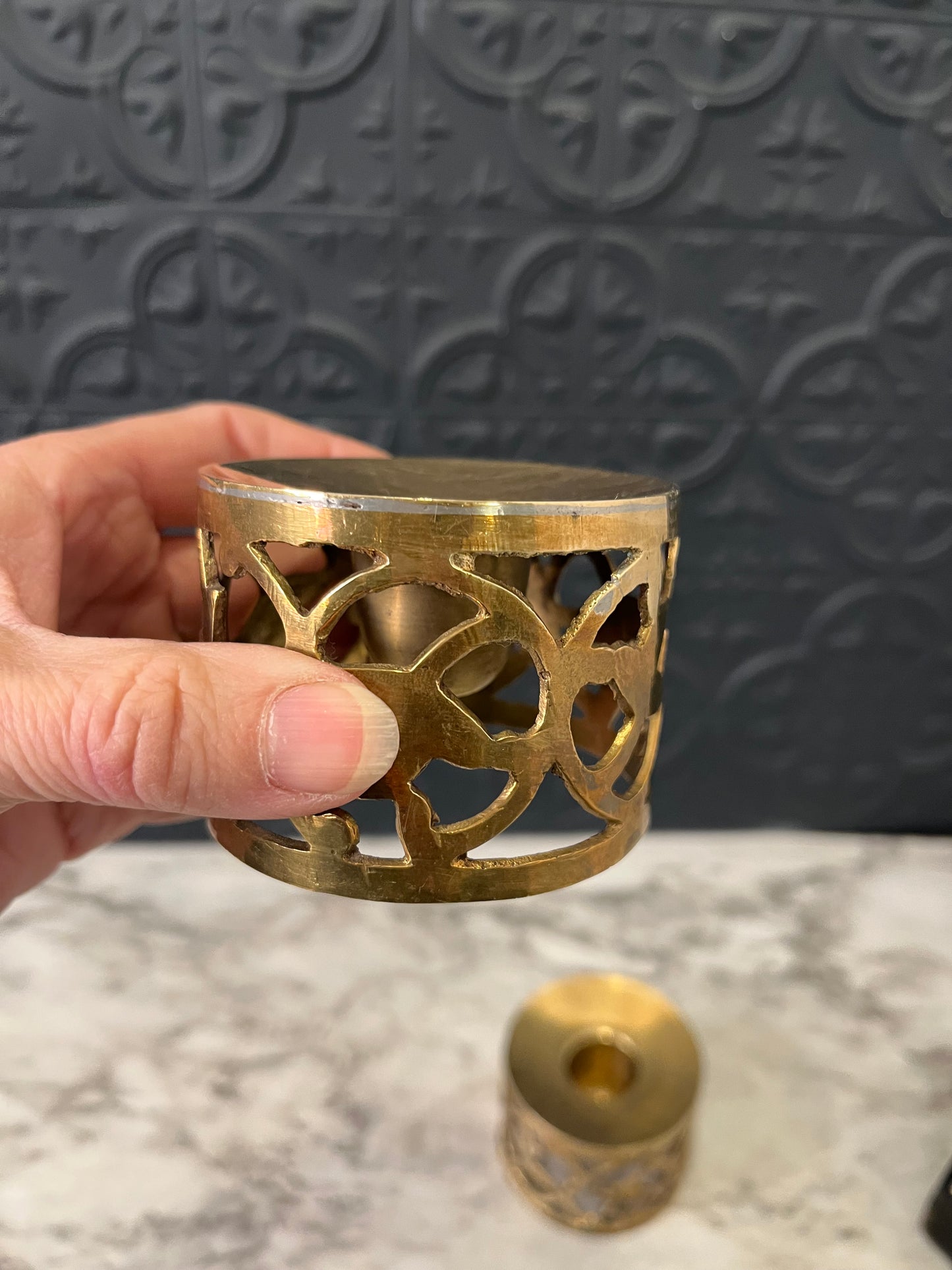 Round Cutout Candle holder set of2