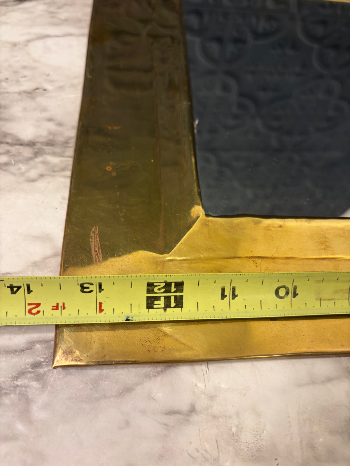 13.5 x 13.5 Brass Mirror
