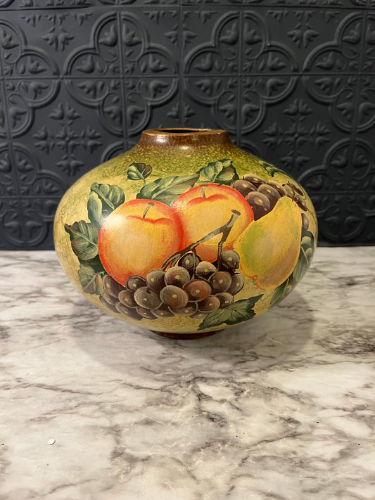 Hand Painted Ceramic Vase Round