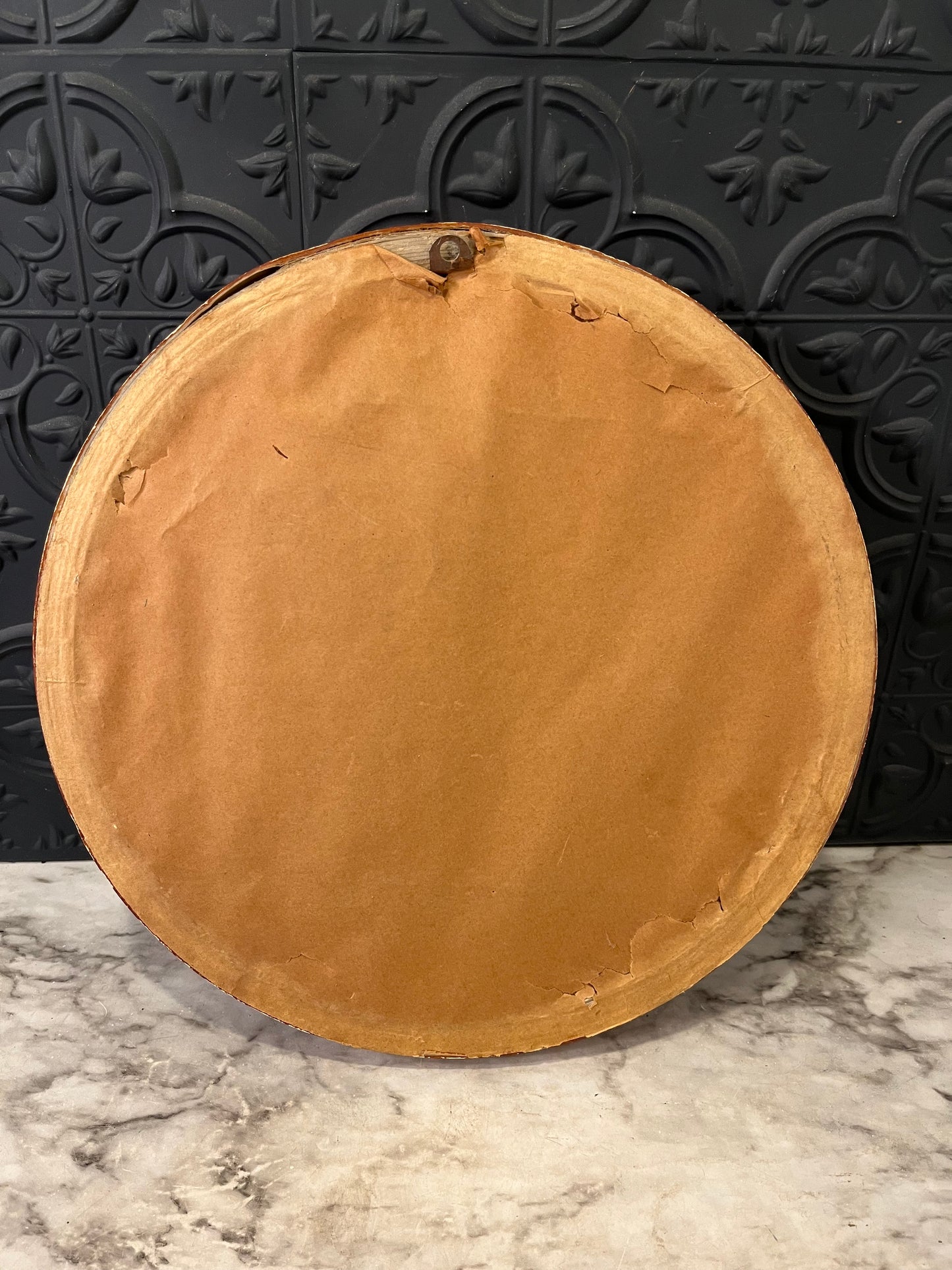 Round Framed Floral Print 10.75"