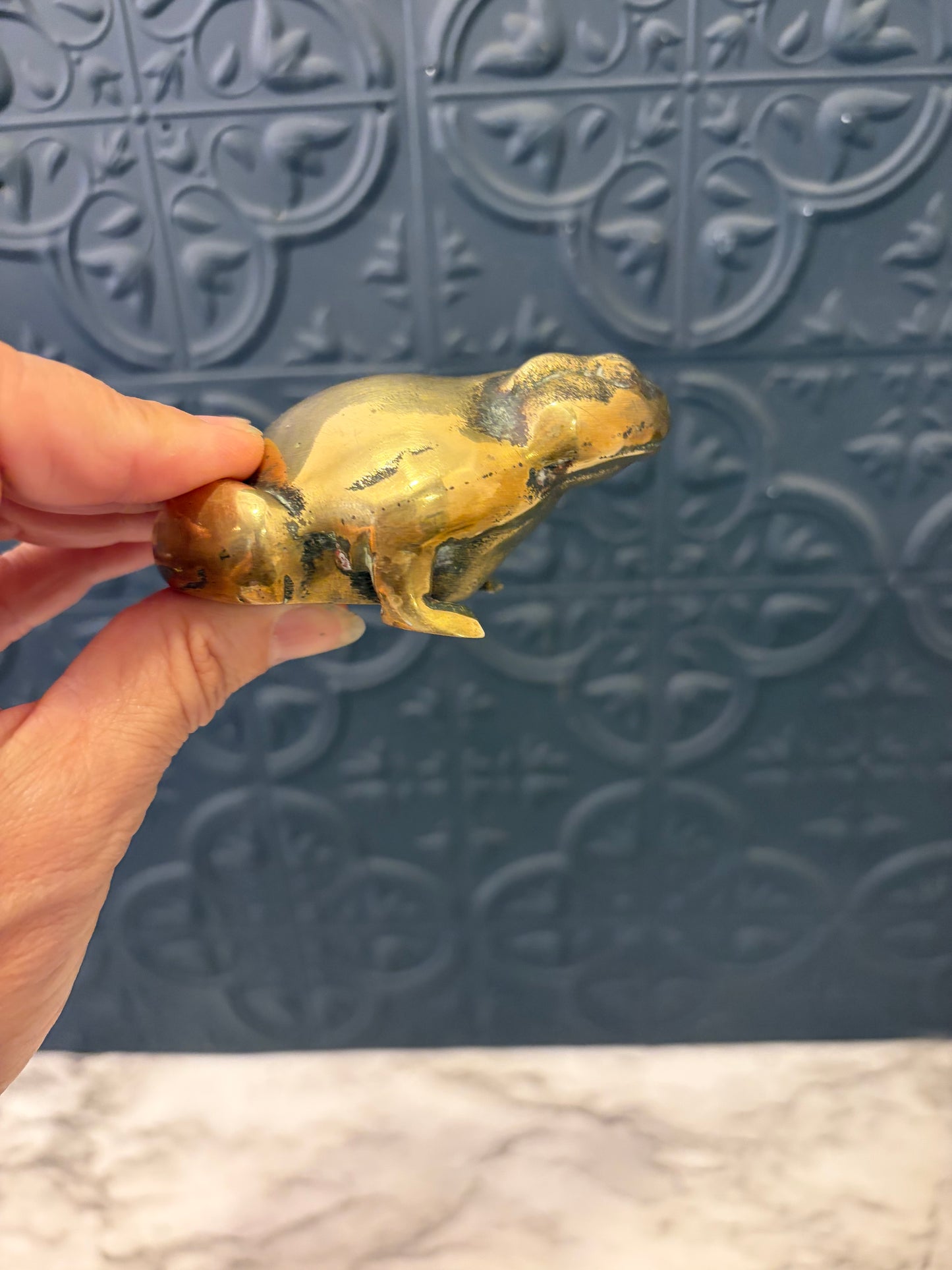Small Brass Frog