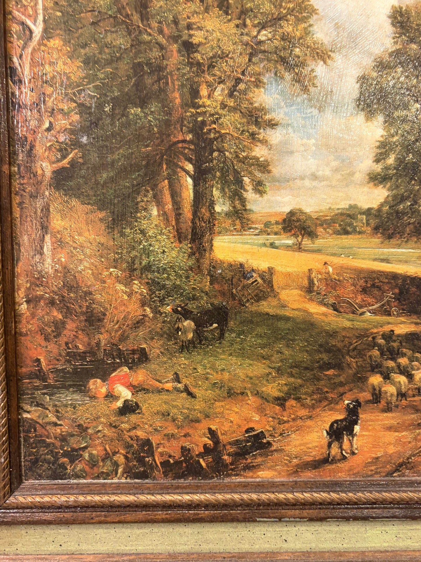 Constable Print of "The Cornfield" on board