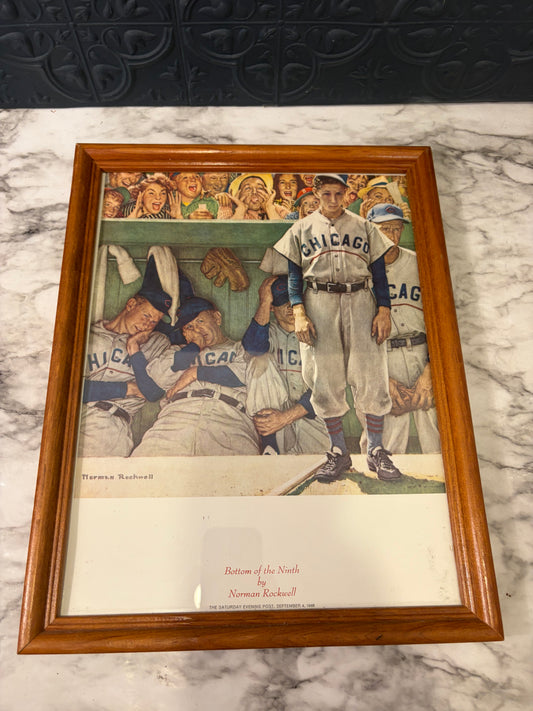 Norman Rockwell Bottom of the Ninth Print