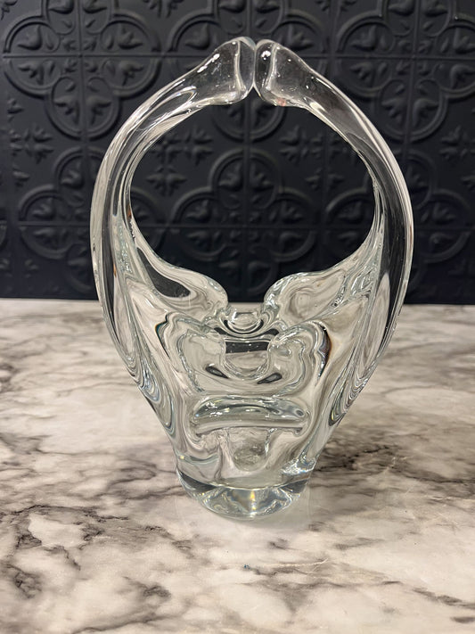 Murano Hand Blown Glass Basket