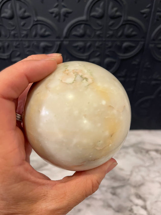 Stone Ball With cream and tan