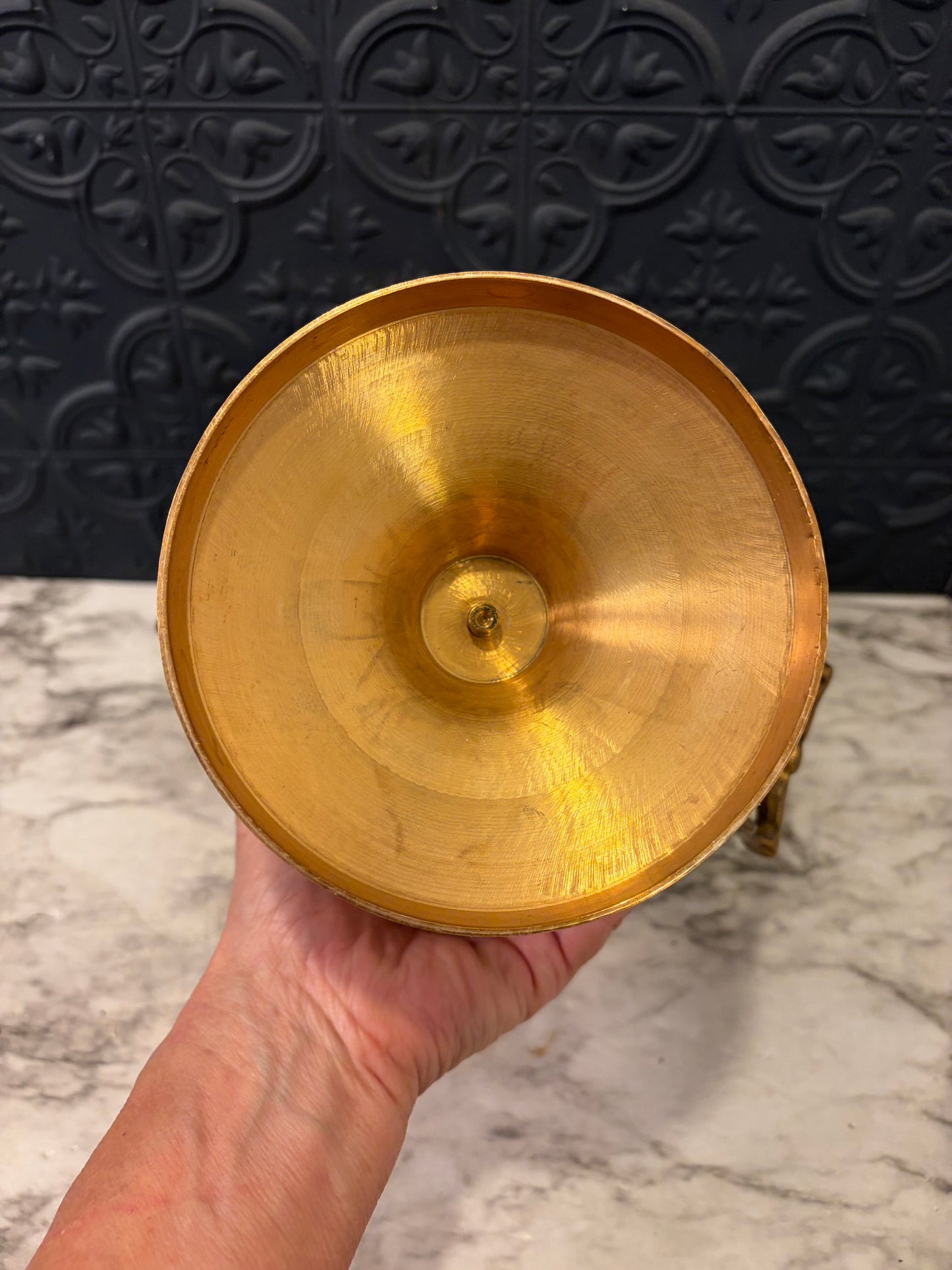 Brass Champagne/Ice Bucket with detailing around rim