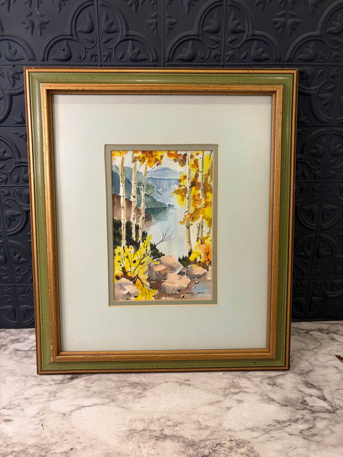 Original Watercolor by Wenora Casady Fall Scene
