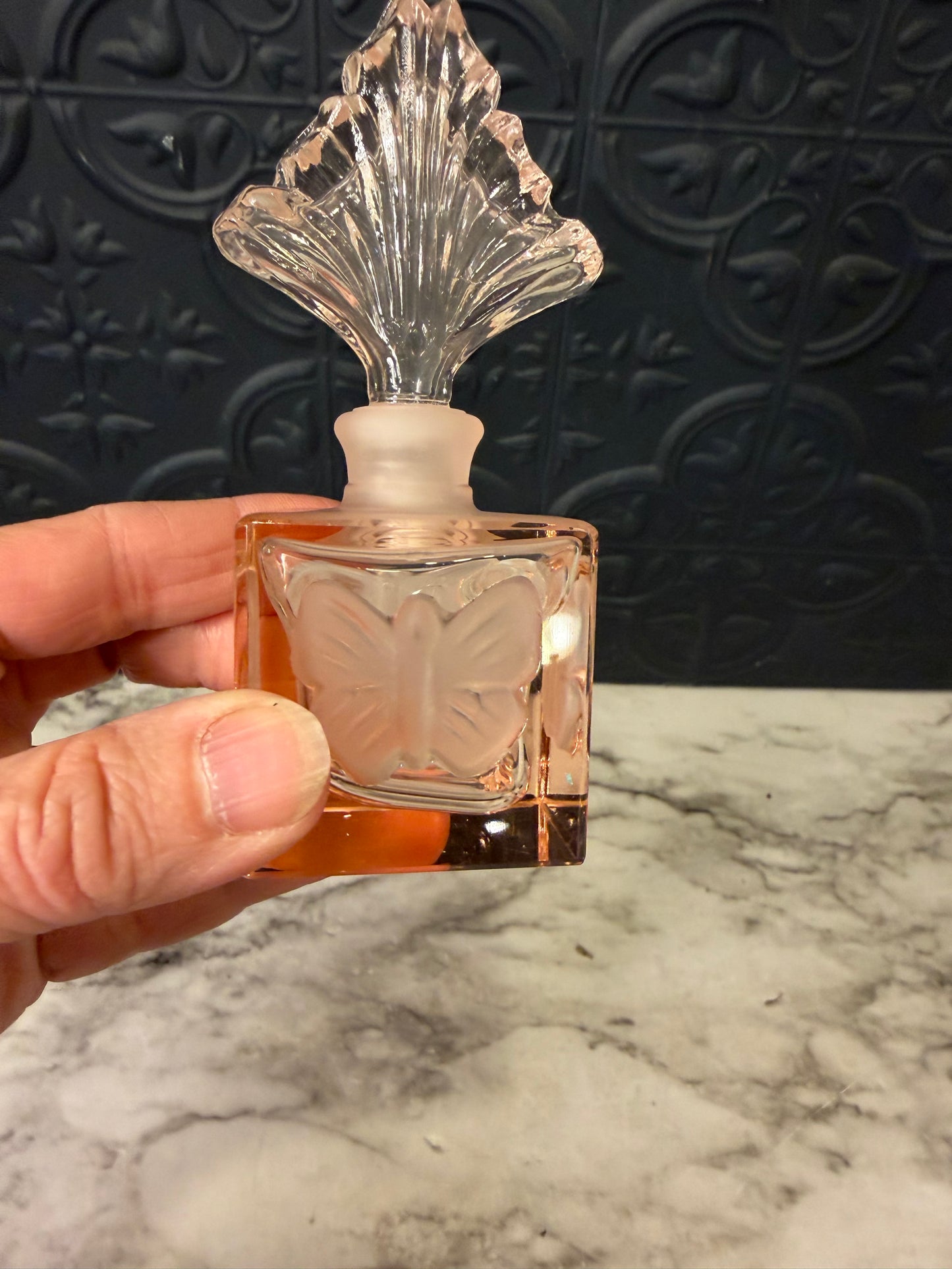 Pink Butterfly Perfume Bottle