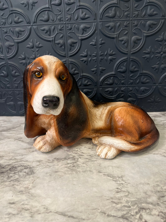 Large Resin Bassett Hound Figure