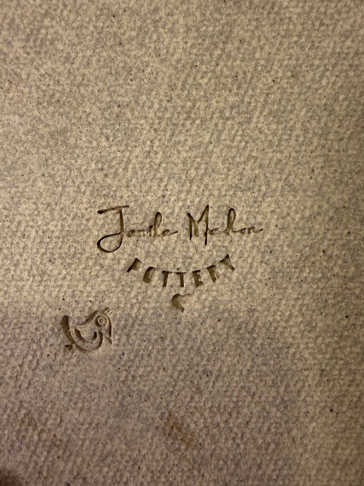 Tan Imprinted Pottery Plate 7