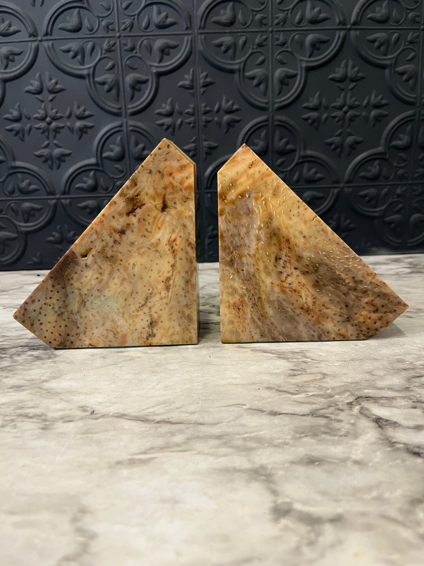 Triangle Shape Stone Bookends