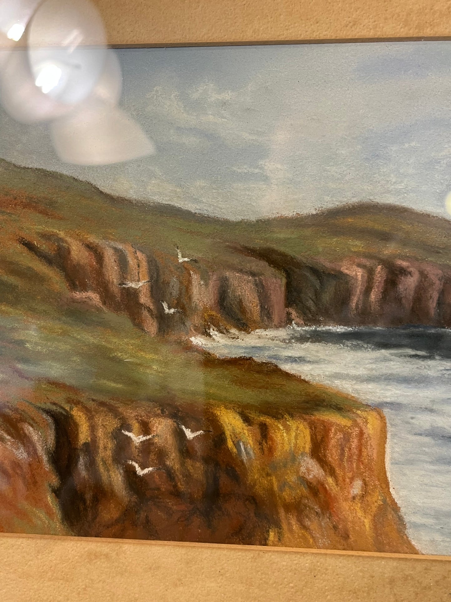 Antique Cornish Coast Pastel