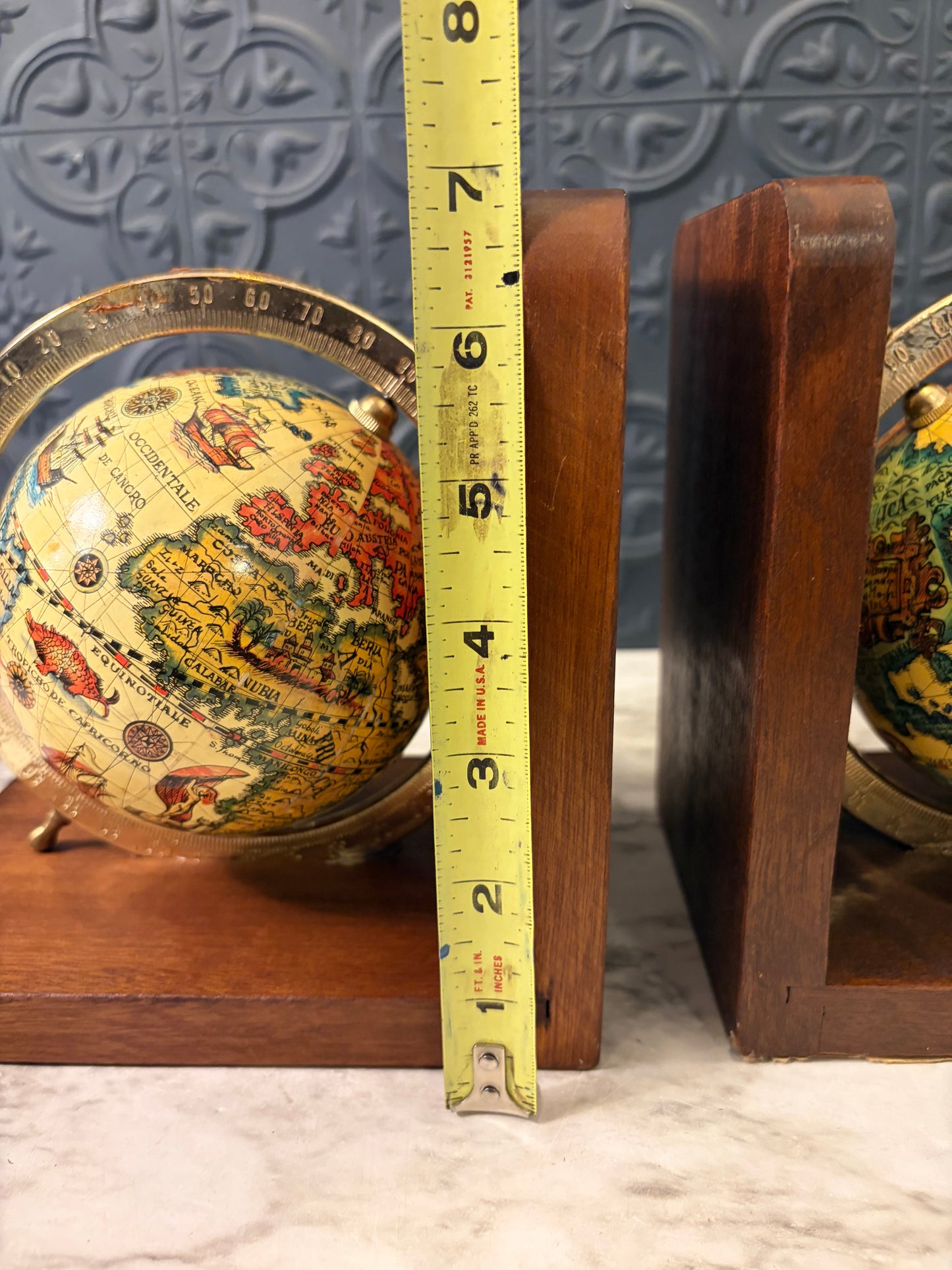 Set of Globe Bookends from Japan