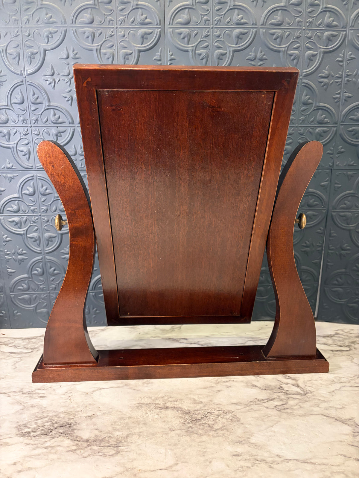 Wood Table Top Swing Mirror