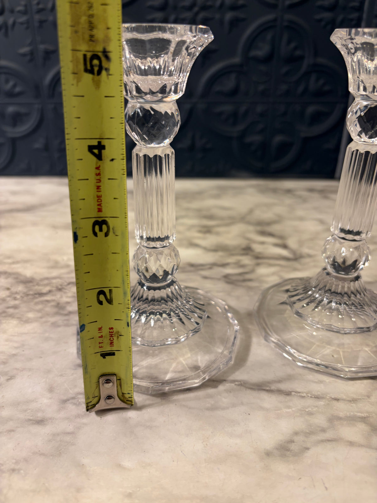 Fifth Avenue 5" set of Glass Candle Holders