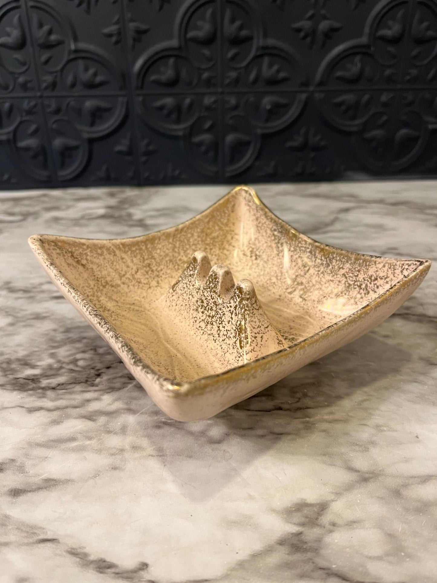 USA Cream and Gold Ashtray