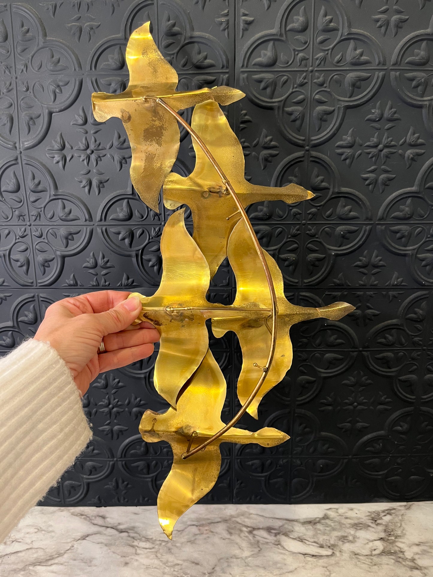 Brass Flock of Seagull Wall hanging