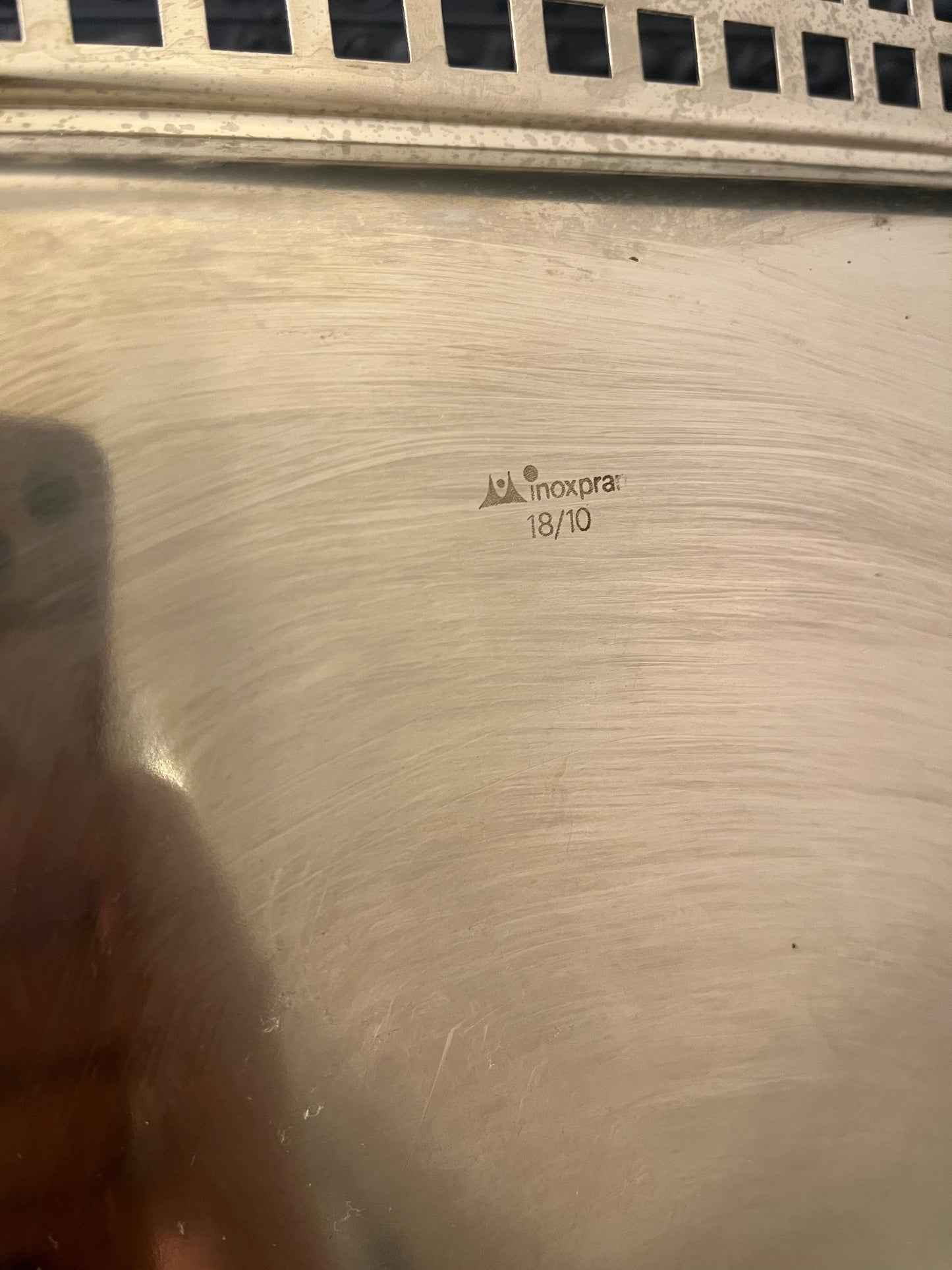 Stainless and 24K Gold Serving Tray INOXPRAN