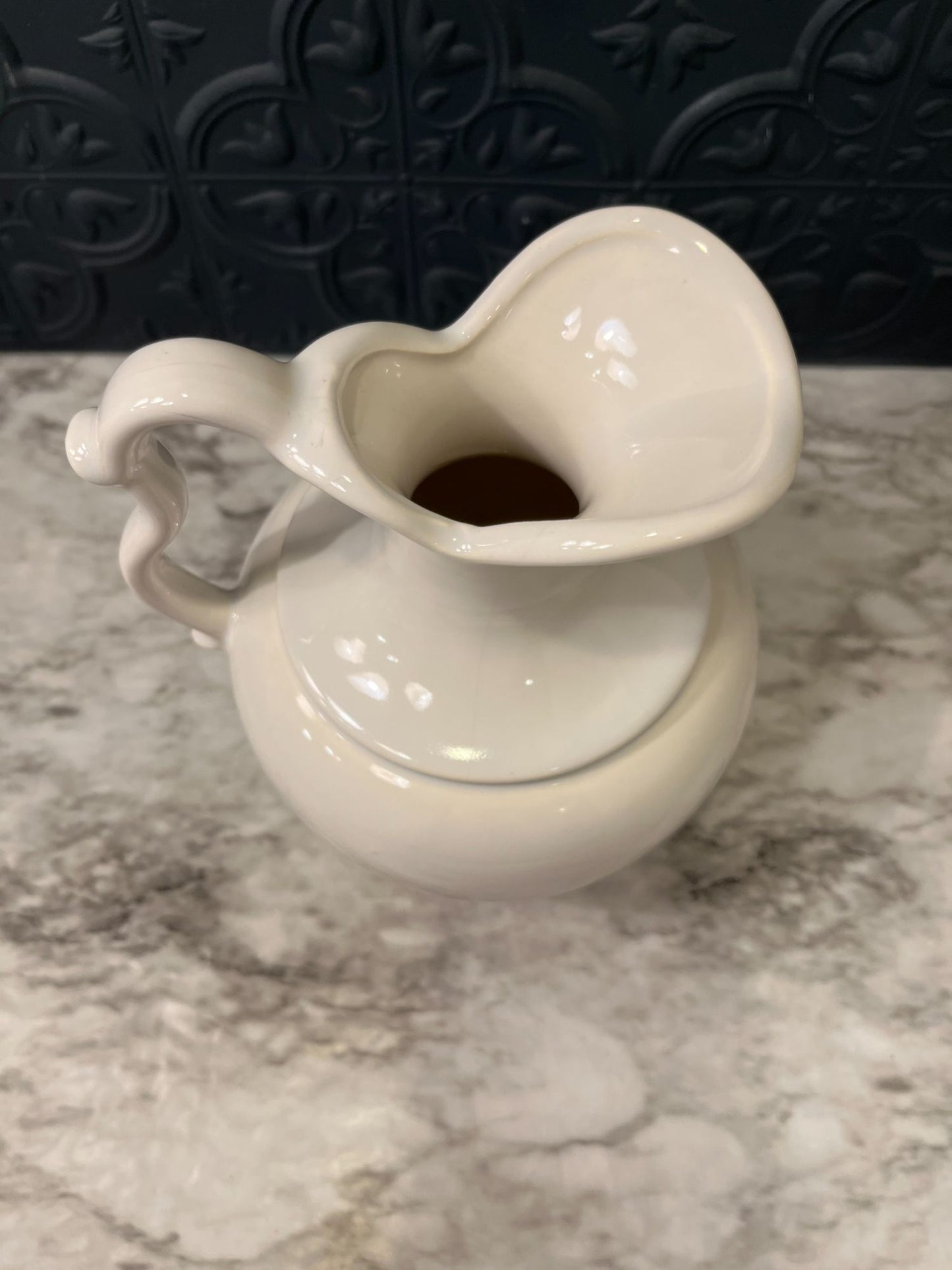 Small Haeger White Pitcher