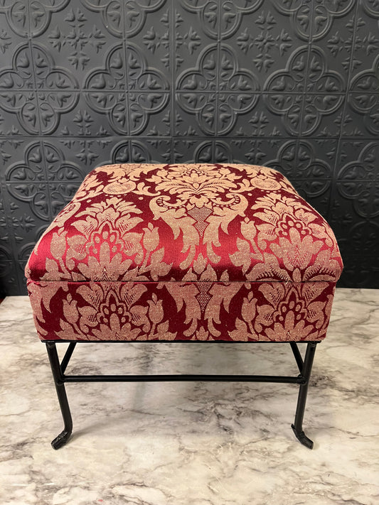 Red and Gold Storage Stool