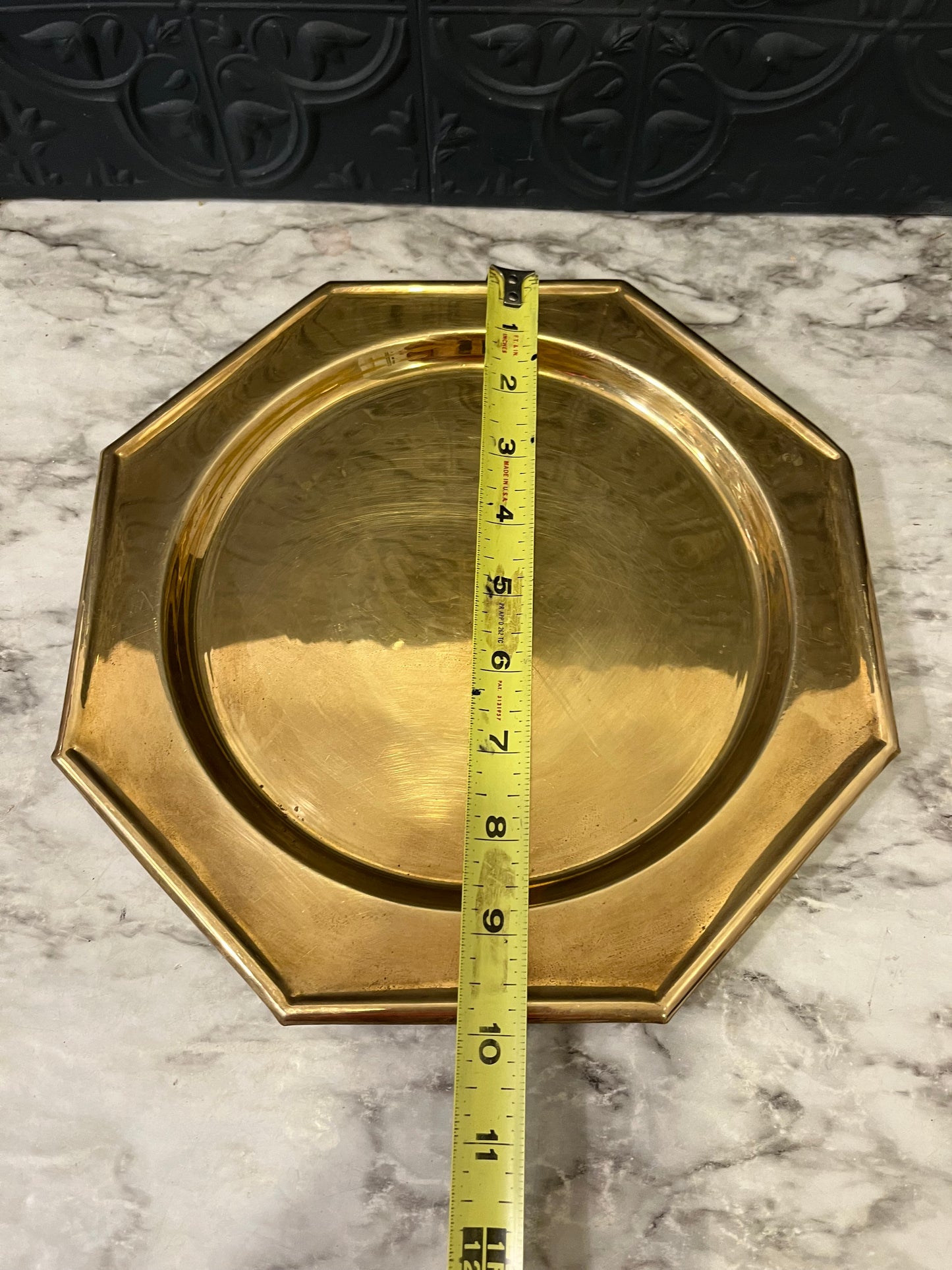 9.75 Brass Octagon Tray