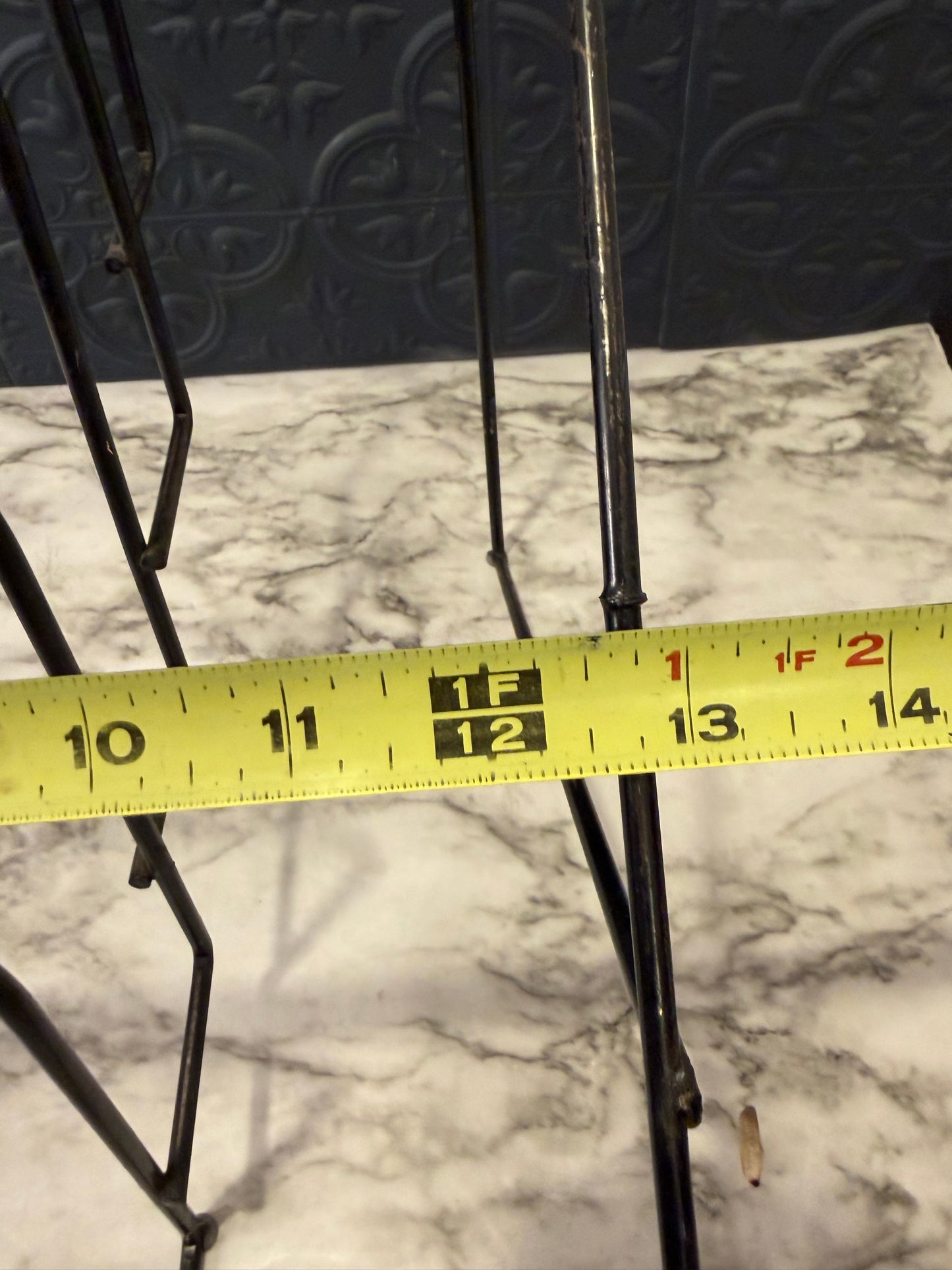 Black Wire Record Holder Forward Facing