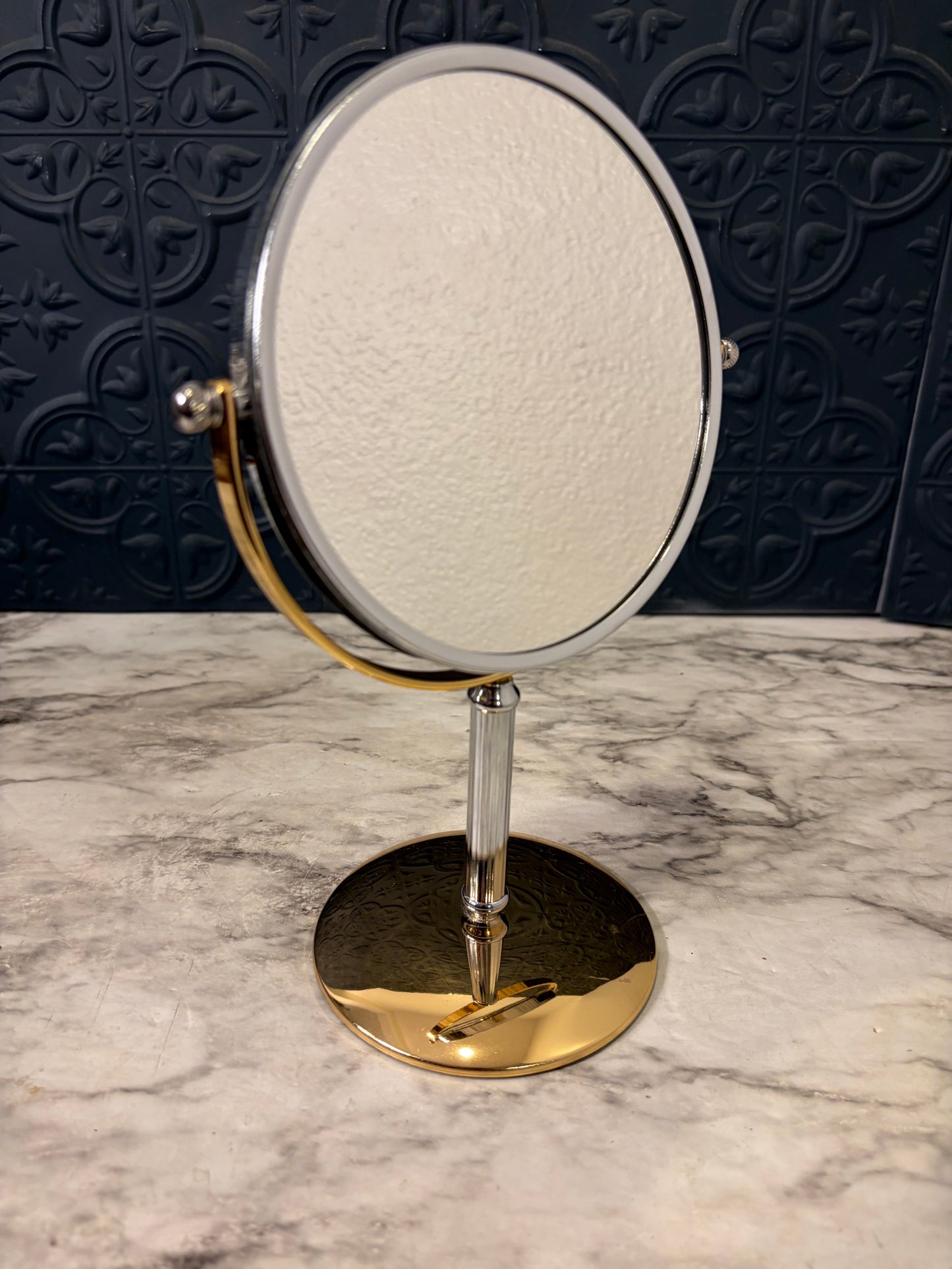 9.5" 2 tone Tabletop Vanity Mirror