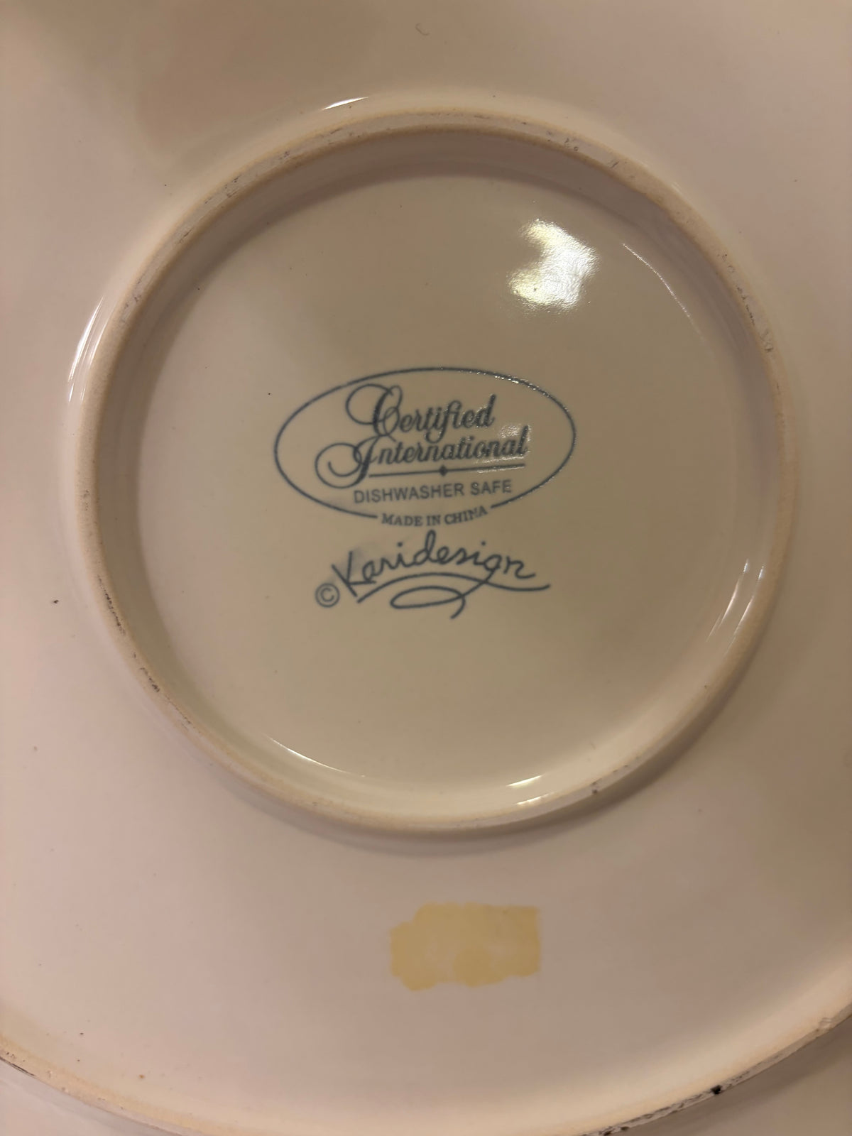 Certified International Embassy Ivory Round Serving Tray